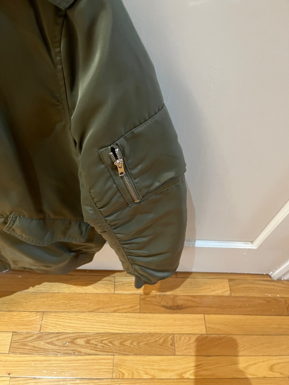 Talula Olive Green Bomber Jacket for Men - Picture 3 of 7